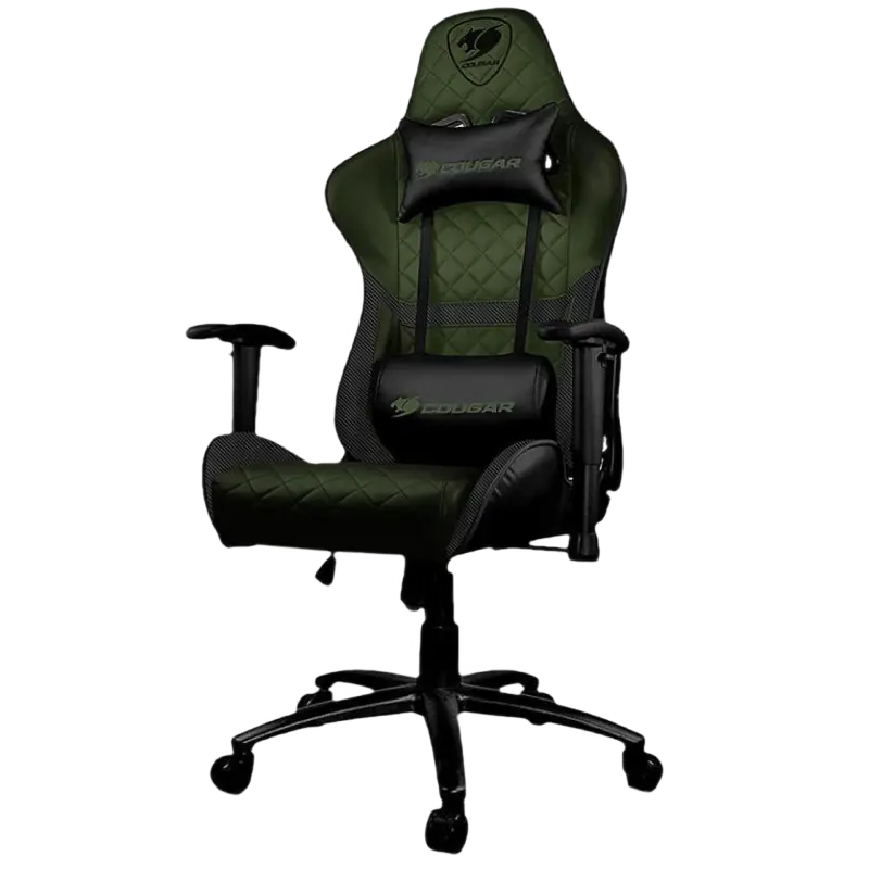 Scaun Gaming Cougar Armor One, PVC Piele, Negru/Verde [1]