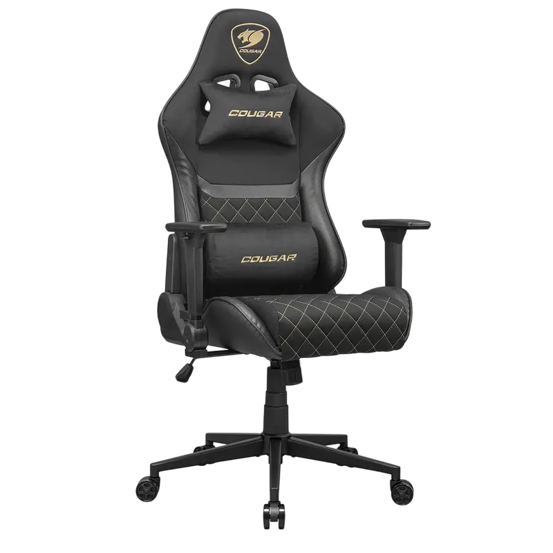 Scaun Gaming Cougar Armor One V2 Gold F, PVC Piele, Negru | Auriu [5]