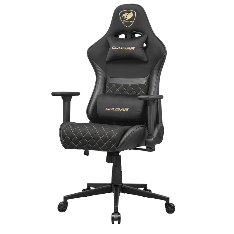 Scaun Gaming Cougar Armor One V2 Gold F, PVC Piele, Negru | Auriu [4]