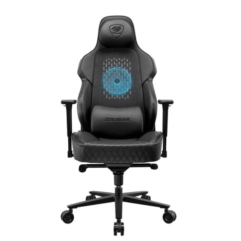 Mobilier - Scaun gaming Cougar NxSys AERO, piele PU, Negru (gazlift clasa 4, spătar 150°, până la 160 kg)
