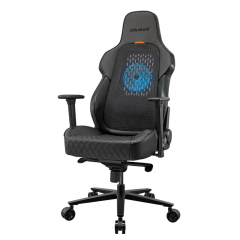 Scaun gaming Cougar NxSys AERO, piele PU, Negru (gazlift clasa 4, spătar 150°, până la 160 kg) [2]