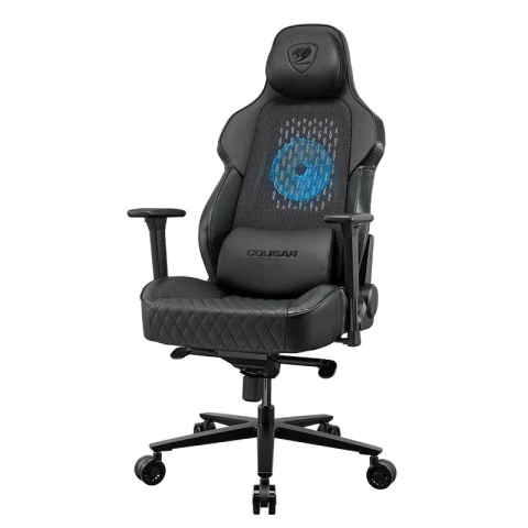 Scaun gaming Cougar NxSys AERO, piele PU, Negru (gazlift clasa 4, spătar 150°, până la 160 kg) [3]