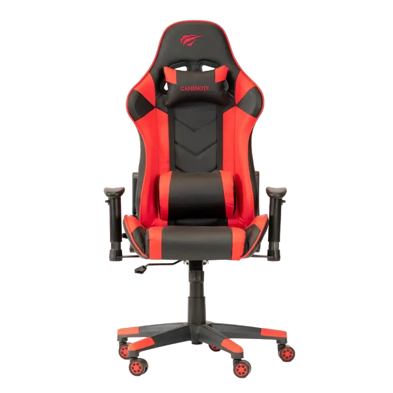 Fotolii - Scaun Gaming Havit GC932, Headrest & Lumbar cushion, 2D Armrest, 166 degrees, Black/Red
