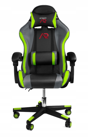 Fotolii Gaming - Scaun gaming Jumi ARAGON, cu covoraș, Negru/Verde/Gri – Confort și Design Ergonomic