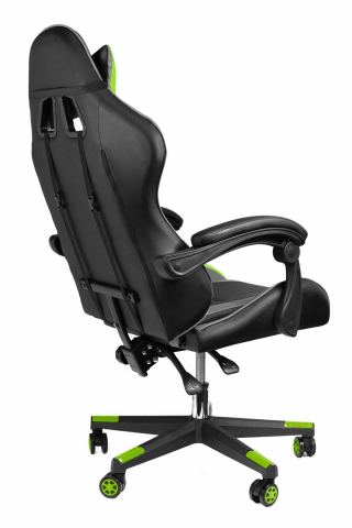 Scaun gaming Jumi ARAGON, cu covoraș, Negru/Verde/Gri – Confort și Design Ergonomic [7]