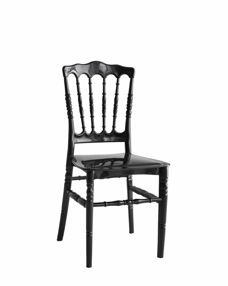 Casa și grădina - Scaun NAPOLEON Negru – Eleganță și durabilitate pentru evenimente speciale!