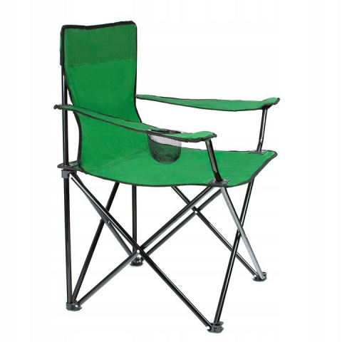 Складной стул для рыбалки, кемпинга и сада Jumi с подстаканником, компактный, 80x50x84 см, зеленый [0]