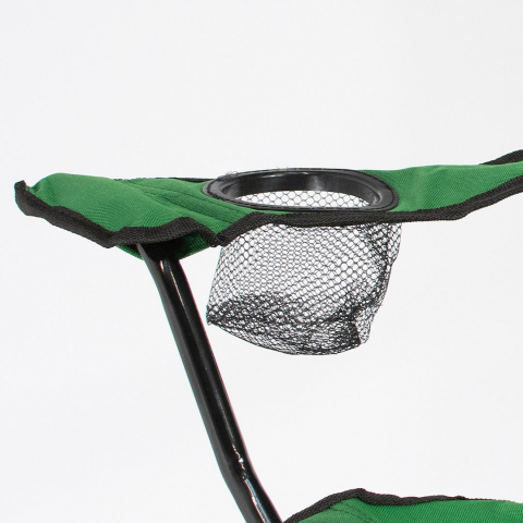 Складной стул для рыбалки, кемпинга и сада Jumi с подстаканником, компактный, 80x50x84 см, зеленый [6]