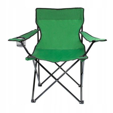 Складной стул для рыбалки, кемпинга и сада Jumi с подстаканником, компактный, 80x50x84 см, зеленый [8]