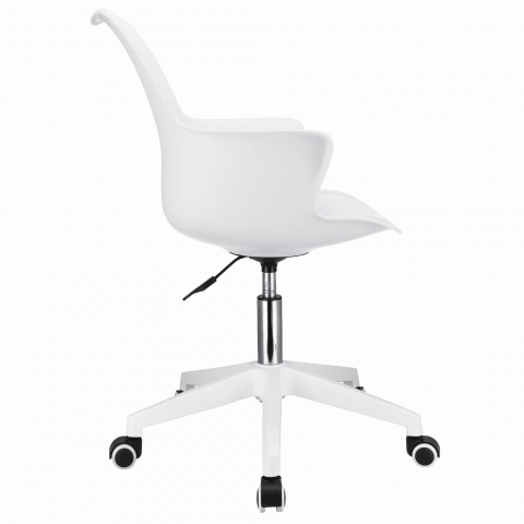 Scaun rotativ scandinav INEZ, Alb – Confort și Stil Modern [2]