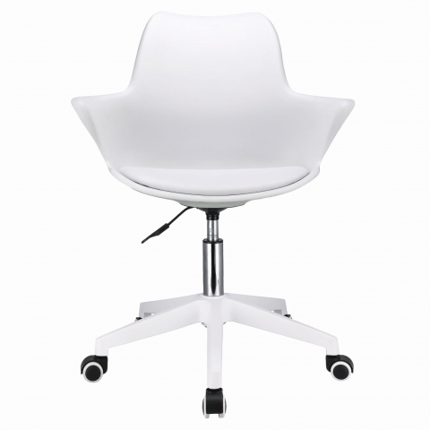 Scaun rotativ scandinav INEZ, Alb – Confort și Stil Modern [4]