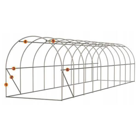 Seră de grădină 10x3x2,5m, țeavă galvanizată Ø26mm, 2 uși rulabile – Spațiu generos de 30 m² la preț accesibil [2]