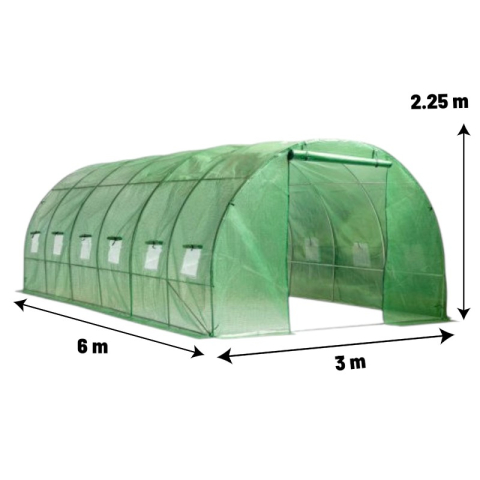 Seră de grădină Demetra 6×3×2.25 m (18 m²) – Model PREMIUM cu înălțime mărită + CADOU COMPLET pentru grădinărit [2]