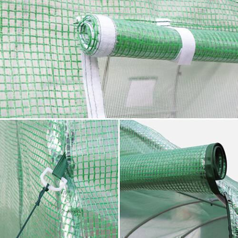 Seră de grădină / Solar 10x4x2.5m (Ø32mm, 2 uși, Cadru Galvanizat, Folie Armată 240g/m²) [5]