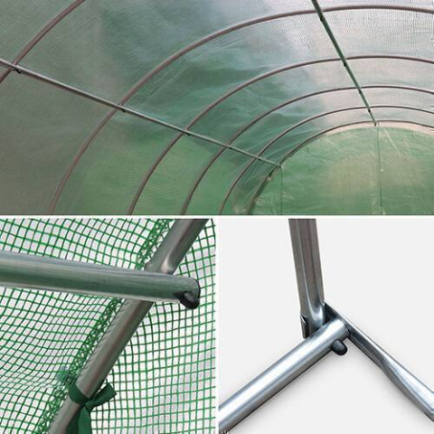 Seră de grădină / Solar 10x4x2.5m (Ø32mm, 2 uși, Cadru Galvanizat, Folie Armată 240g/m²) [6]