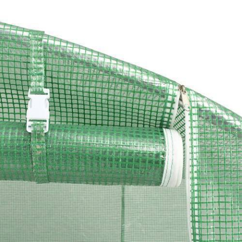 Seră de grădină / Solar 10x4x2.5m (Ø32mm, 2 uși, Cadru Galvanizat, Folie Armată 240g/m²) [4]