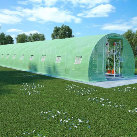 Capace din sticla - Seră Eco 8×3×2 m – Suprafață gigantică de 24 m² pentru producție la scară mare la preț accesibil