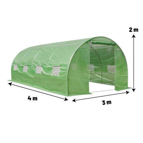 Теплица садовая Деметра 4×3×2 м (12 м²) – Профессиональная модель с армированной плёнкой 200 г/м² + ПОДАРОК лопатки и система полива [2]