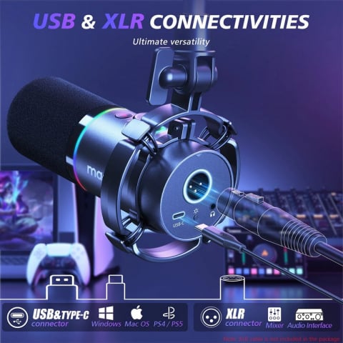 Set Microfon Dinamic USB/XLR cu Braț Suport [2]