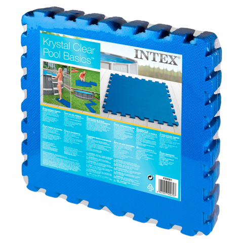 Mochete pentru bazine - Set Plăci Pază Puzzle pentru Piscină Intex 29081, 8 buc, 50x50x1 cm – Protecție Podea Piscină, 1.9 m²