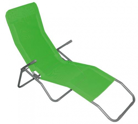 Șezlonguri - Șezlong pliabil JUMI pentru plajă și grădină, culoare verde