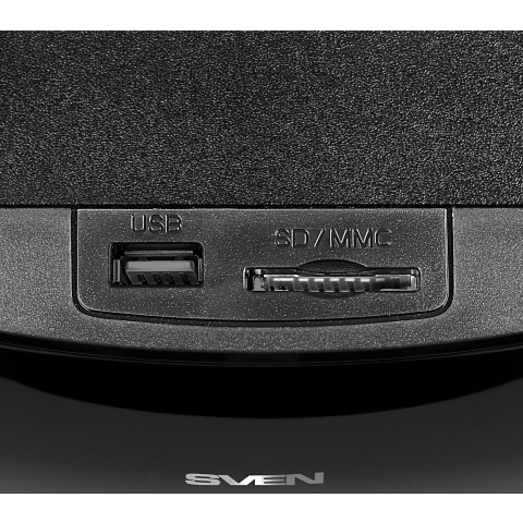 Акустическая система SVEN HT-202 Black – 5.1, 100 Вт RMS, Bluetooth, FM, USB/SD, LED-дисплей, Пульт ДУ, Дерево [5]