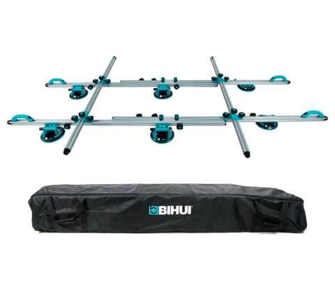 Sistem de transport plăci format mare BIHUI SLIM TRANS LFCSV6 (6 ventuze Ø203 mm cu pompă, 200 kg, 165–320 cm) [1]
