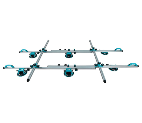 Ventuze cu vid - Sistem de transport plăci format mare BIHUI SLIM TRANS LFCSV6 (6 ventuze Ø203 mm cu pompă, 200 kg, 165–320 cm)