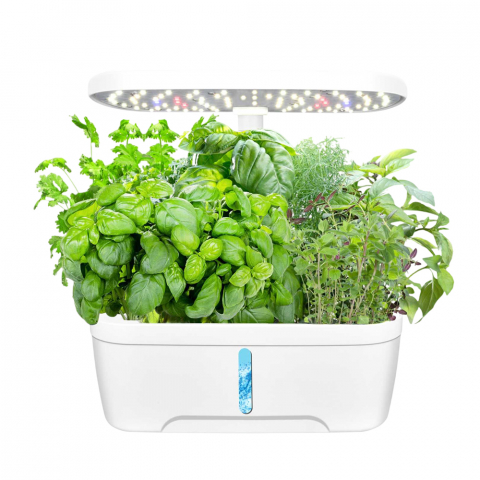 Casa și grădina - Sistem hidroponic Green Grow cu 6 compartimente de creștere, Alb