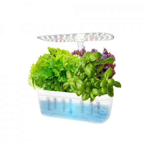 Sistem hidroponic Green Grow cu 6 compartimente de creștere, Alb [1]