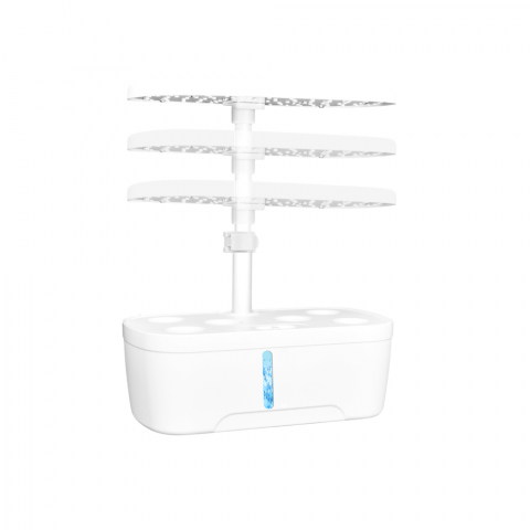 Sistem hidroponic Green Grow cu 6 compartimente de creștere, Alb [2]