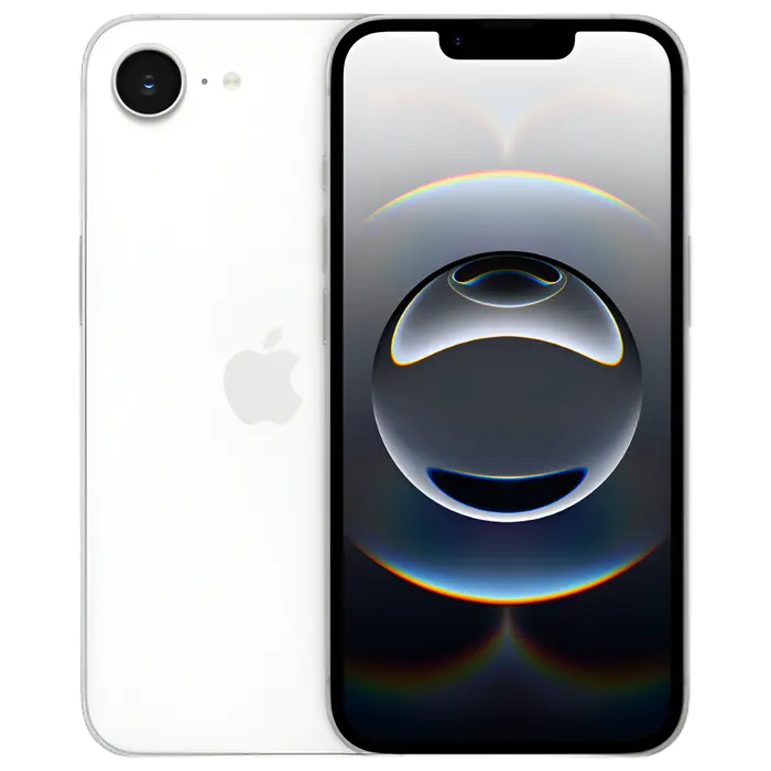 iPhone 16e - Smartphone Apple iPhone 16e, 8GB/128GB, Alb – performanță excepțională și eleganță pură
