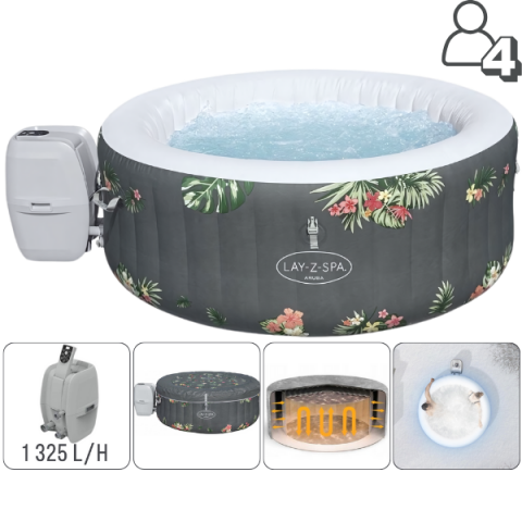 Jacuzzi - SPA gonflabil Aruba AirJet 170×66 cm, 605 L, pentru 4 persoane