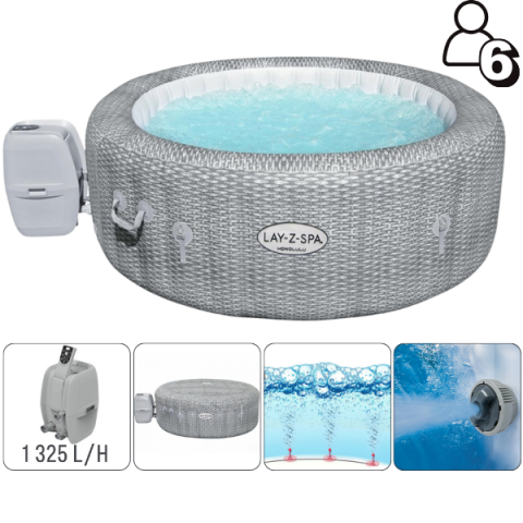 SPA gonflabil Honolulu AirJet 196×71 cm, 916 L, pentru 4-6 persoane [9]