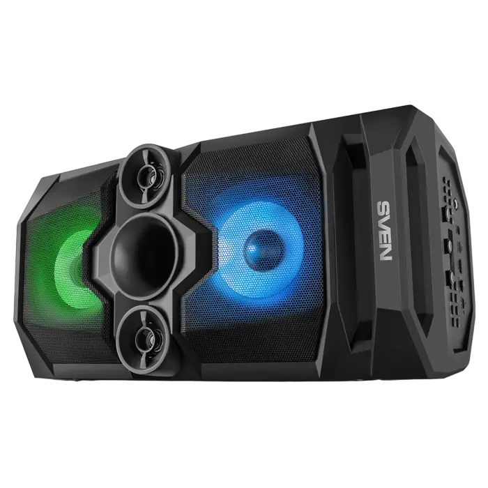 PartyBox - Speakers SVEN "PS-650" 50w, Black, Bluetooth, microSD, FM, AUX, USB, LED, power:8000mA, USB, DC5V