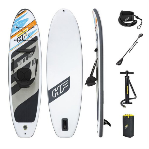 Placi SUP - Placă gonflabilă Stand Up Paddle Bestway SUP-Caiac White Cap 305x84x12 cm – 2 în 1 SUP & Kayak