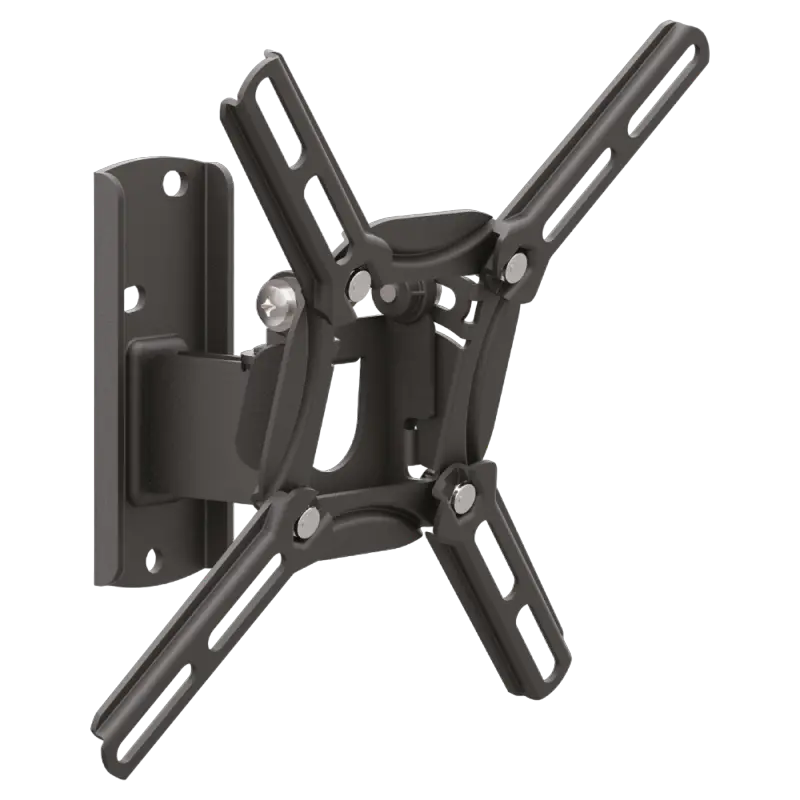 Suporturi TV - Suport TV de perete articulat BARKAN 2200 Negru (13-43 inch, până la 30 kg) – Mișcare completă și fixare sigură