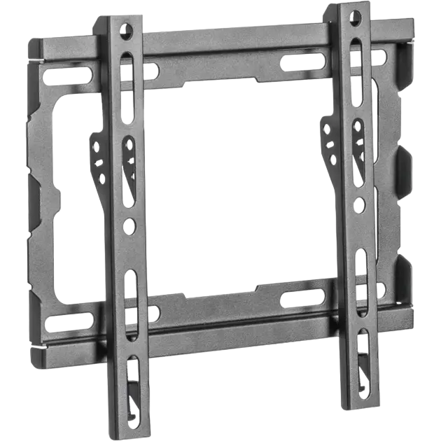 Кронштейн для ТВ KIVI BASIC-22F Чёрный (23-43 дюйма, до 45 кг) – Супертонкий и надёжный [1]