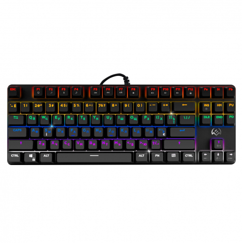 Gaming - SVEN KB-G9150 Gaming Mechanical Keyboard, Metal panel, Backlight brightness adjustment, WIN key lock, Blue switches, 104 keys, 20 Fn-keys, 1.8m, USB, Black, Rus/Ukr/Eng