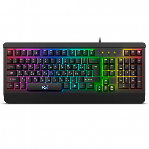 Gaming - SVEN KB-G9450 Gaming Keyboard, Membrane with tactile feedback, Software for keys programming and backlighting management,  Metal Plate, 104 keys, 12 Fn-keys, Rus, 1.8m, USB, Black,  Rus/Ukr/Eng