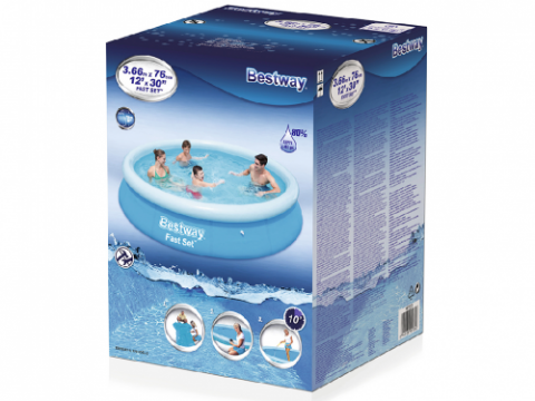 Piscina Gonflabilă Bestway Fast Set 57273 / 366 x 76 cm - Relaxare și Distracție în Propria Ta Curte [2]