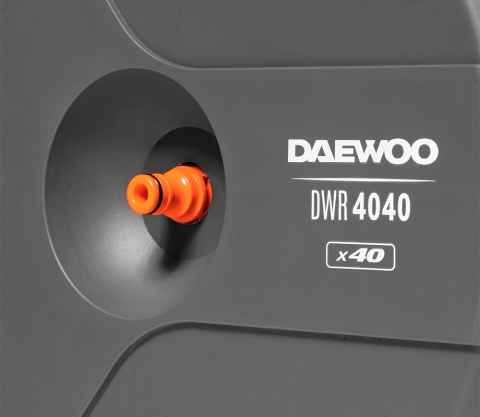 Tambur cu furtun pe roți DAEWOO DWR 4040 (Furtun 40 m, 1/2", Easy Roll, Ghid automat, Pistol și conectori incluși) [10]