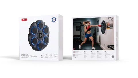 Țintă de Box Muzicală XO SF-02 cu 6 Zone, Lumini RGB și Scor Automat – Include Mănuși de Box Complete pentru Adulți, Negru [2]