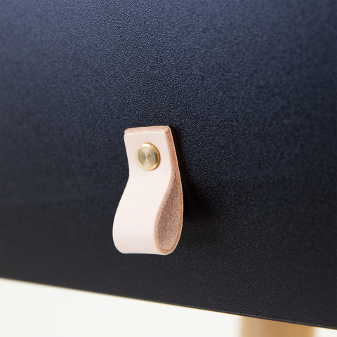 Toaletă de machiaj din lemn cu oglindă LED, 120x80x40 cm, picioare din lemn de fag [3]