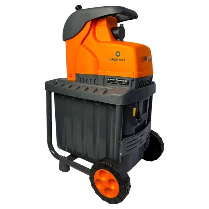 Tocătoare de crengi - Tocător de crengi electric Kronava LSB2509 – 2500 W – Diametru maxim 40 mm – Casetă 50 l – Compact, Puternic și Ecologic pentru Grădina Ta