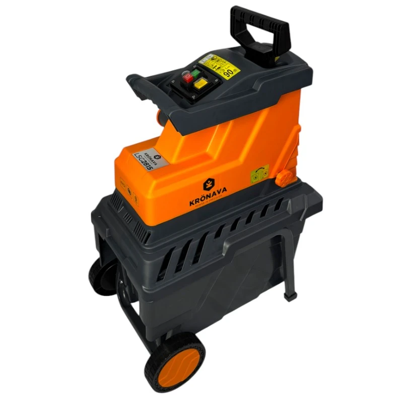 Tocătoare de crengi - Tocător de crengi electric Kronava LSG2815 – 2800 W – Diametru maxim 45 mm – Casetă 55 l – Puternic și Stabil pentru Grădini Medii și Mari
