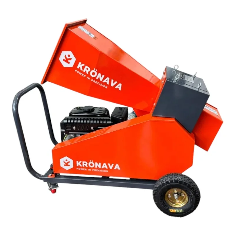 Tocătoare de crengi - Tocător de crengi pe benzină Kronava KV-80BD – Pornire la cheie – Motor LONCIN 7.5 CP – Diametru maxim 80 mm – Putere și Mobilitate Totală