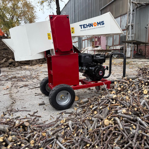 Tocător de crengi pe benzină MS-80 (Motor Loncin 9 CP, Diametru maxim 80 mm, Capacitate 5 m³/h, 6 Cuțite) [2]