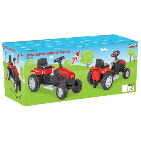 Tractor electric pentru copii Pilsan ACTIVE 6V, roșu – Aventură și distracție la fiecare plimbare [8]