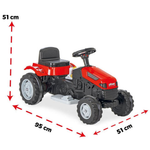 Tractor electric pentru copii Pilsan ACTIVE 6V, roșu – Aventură și distracție la fiecare plimbare [3]